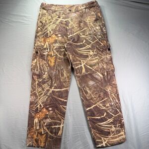 Vintage Realtree Advantage Camo Pants Mens Large 36x32 Wetlands Pockets Hunting